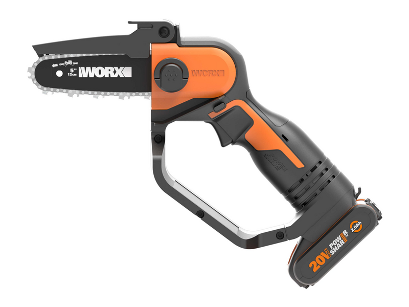 Worx WG324E - Potatore manuale a batteria 20V 2 Ah + asta di prolunga