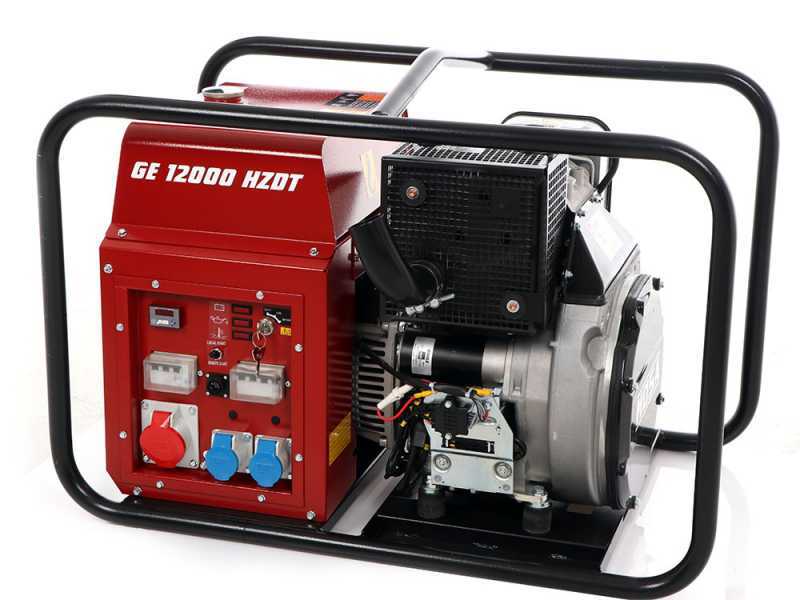 MOSA GE 12000 HZDT - Generatore di corrente diesel 9.6 kW - Continua 8.8 kW Trifase - Motore Hatz 1D90