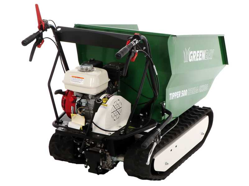 GreenBay TIPPER 500 HONDA GX200 - Motocarriola cingolata dumper - Portata 500Kg