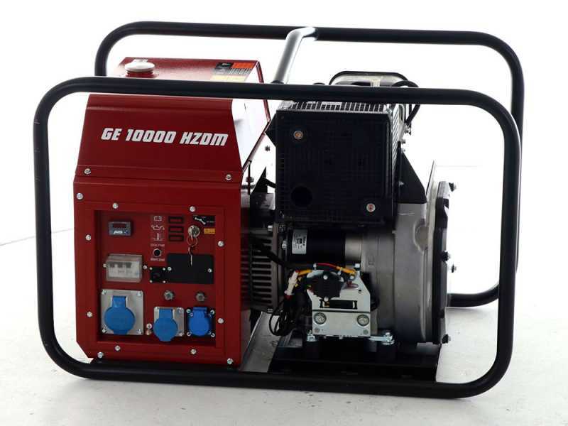 MOSA GE 10000 HZDM - Generatore di corrente diesel 9 kW - Continua 8.1 kW Monofase - Motore Hatz 1D90