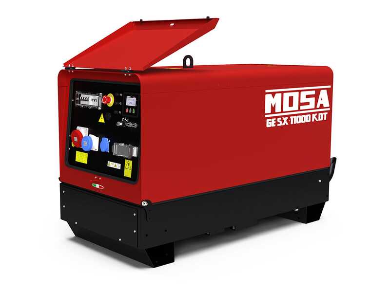MOSA GE SX-11000 KDT - Generatore di corrente diesel silenziato 8.8 kW - Continua 8 kW Trifase - Motore Kohler KDW702