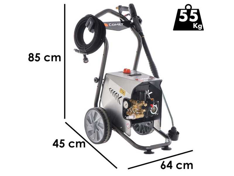 Comet K Steel S 7.15 15/210 T - Idropulitrice professionale ad acqua fredda - 200 bar - 900 l/h