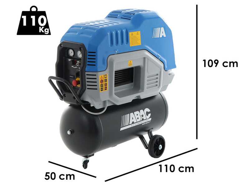 ABAC SPINN D2.2 90W 10 400/50 - Compressore rotativo a vite trifase silenziatoo - Motore 3 HP - 90 lt