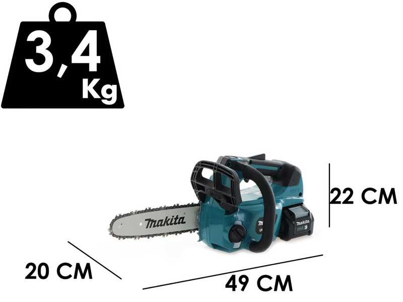 Makita UC002GZ - Elettrosega a batteria - Lama da 25cm - SENZA BATTERIE E CARICABATTERIE