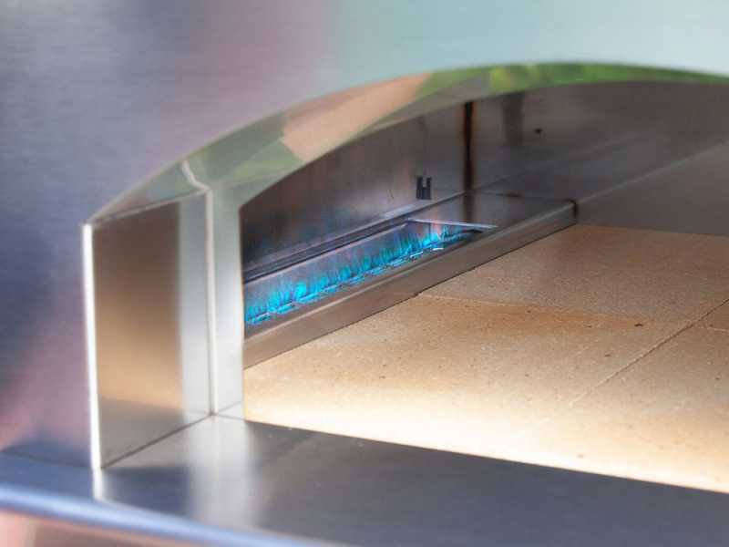 Seven Italy Ade Rosso - Forno a gas da esterno con carrello