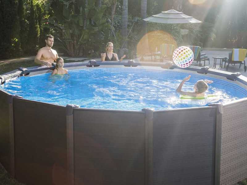 Intex Graphite Grey Panel 26384NP - Piscina Rotonda