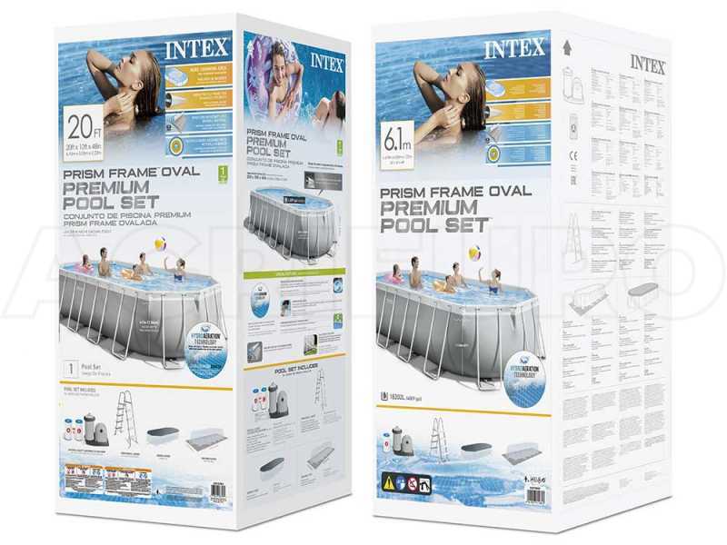 Intex Prisma Frame 26798NP - 610x305x122 cm - Piscina Ovale