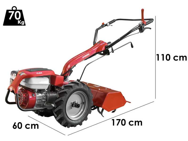 Barbieri Flex 2+2 - Motocoltivatore benzina - Honda GX200 - 5.8HP