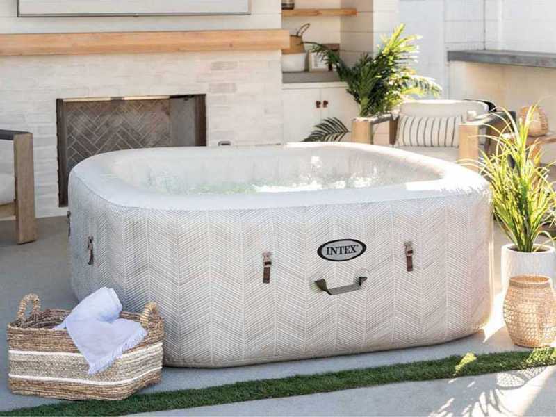 Intex Quadrata Chevron Deluxe 28446EX - &Oslash;173x71 cm - Piscina idromassaggio spa