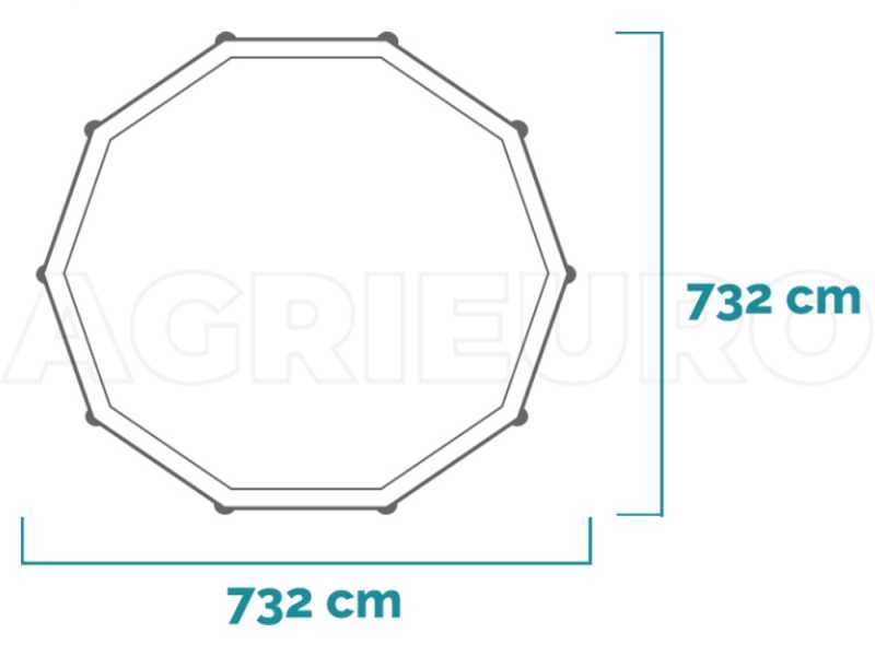 Intex Ultra XTR Frame 26340NP - &Oslash;732x132 cm - Piscina Rotonda