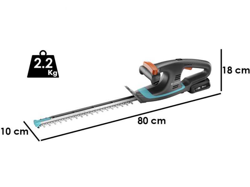 Gardena EasyCut 40/18V P4A - Tagliasiepi a batteria con lama da 40 cm - SENZA BATTERIA E CARICABATTERIA