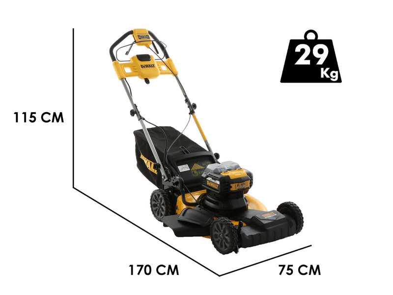 Rasaerba a batteria DeWalt DCMWSP564N-XJ - 2 BATTERIE DA 18V 5AH