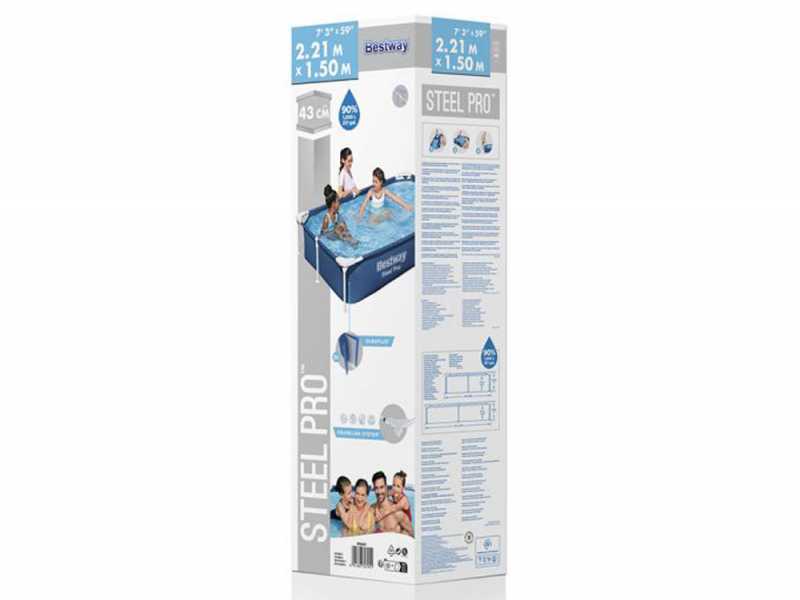 Bestway Steel Pro 56401 - 221x150x43 cm - Piscina fuori terra