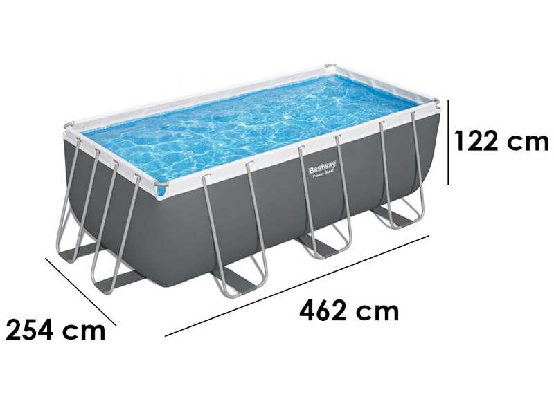 Bestway Power Steel 56456 - 412x201x122 cm - Piscina fuori terra