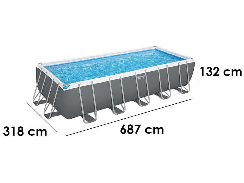 Bestway Power Steel 5612B - 640x274x132 cm - Piscina fuori terra