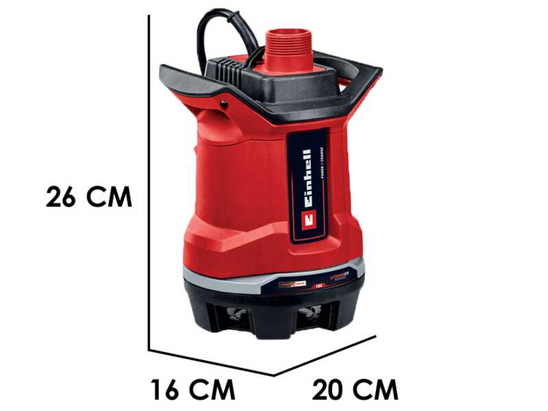 Einhell  GE-DP 18/25 Li - Pompa a immersione acque scure - 18V 2,5Ah e caricabatteria