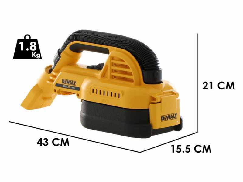 Aspiratore solidi e Liquidi portatile a batteria DeWalt DCV517N-XJ - SENZA BATTERIA E CARICABATTERIA