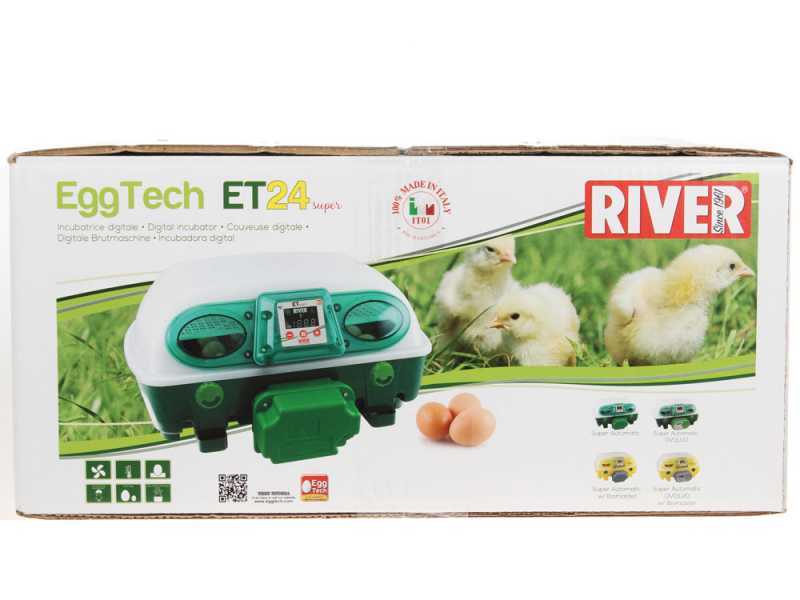 River Systems ET 24 SUPER BIOMASTER - Incubatrice per uova automatica - 24 uova