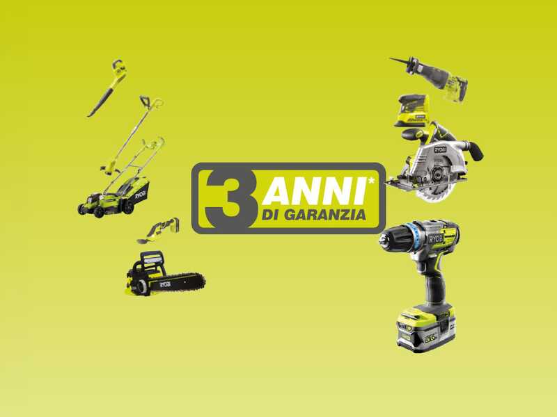 Ryobi RY18HCA-0 - Motozappa a batteria 18V - SENZA BATTERIE E CARICABATTERIE