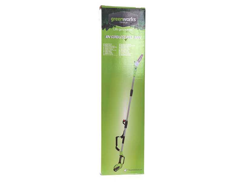 Greenworks G40PSFK2 - Potatore a batteria a spalla su asta di prolunga - Batteria 40V 2Ah