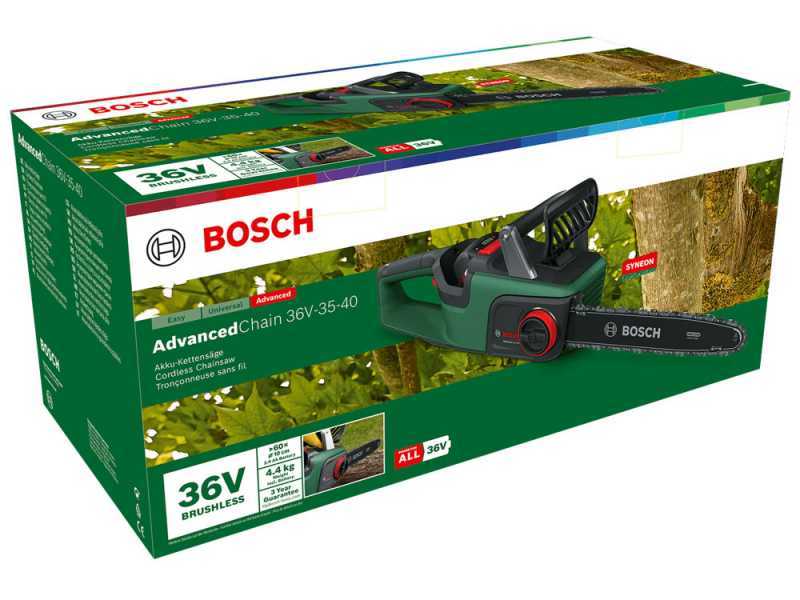 Bosch AdvancedChain 36V-35-40 - Elettrosega a batteria da taglio - SENZA BATTERIA E CARICABATTERIA