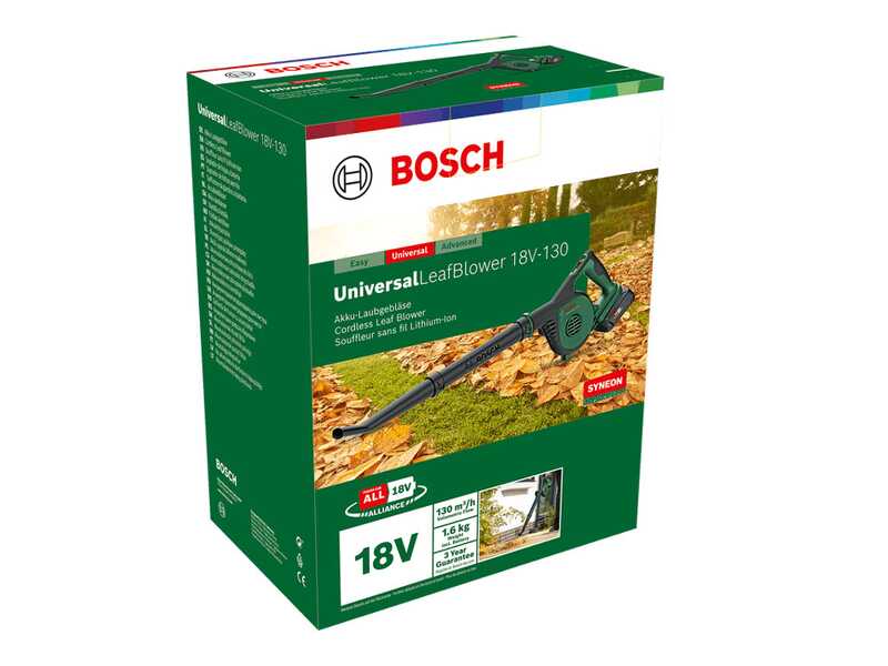 Bosch Universal Leaf Blower 18V-130 - Soffiatore a batteria 18V 2.5Ah