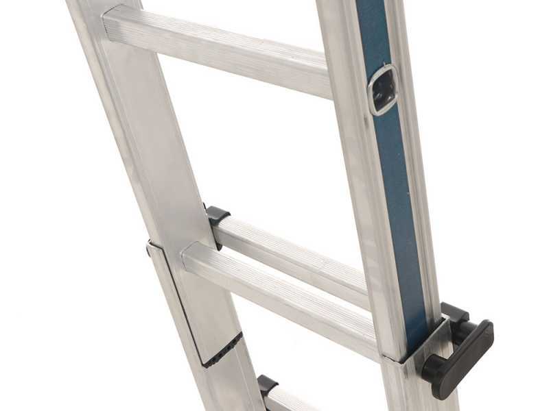 S.T.P. Universale A20UNIND, 2x12 gradini, 6.08 m - Scala in alluminio telescopica - Altezza stimata operativa 7.08 m