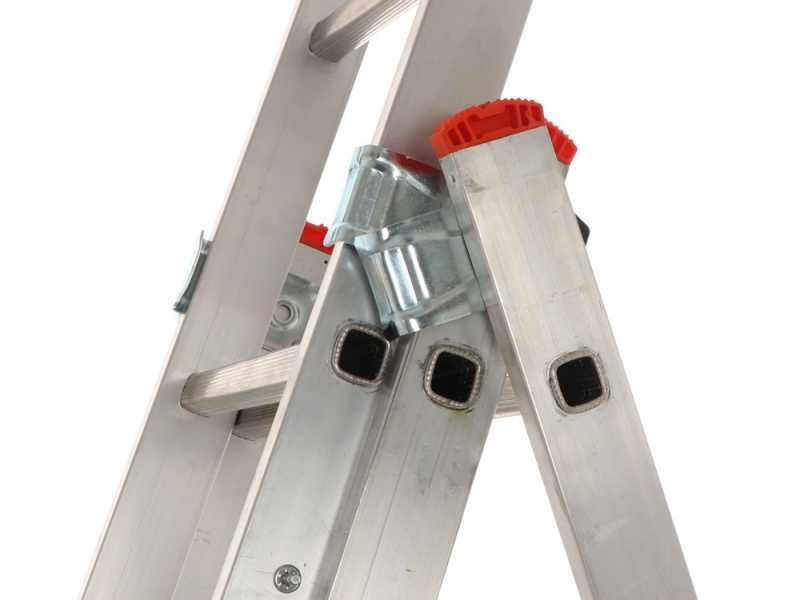 S.T.P. Export, 3x8 gradini, altezza 4.50 mt - Scala telescopica in alluminio 
