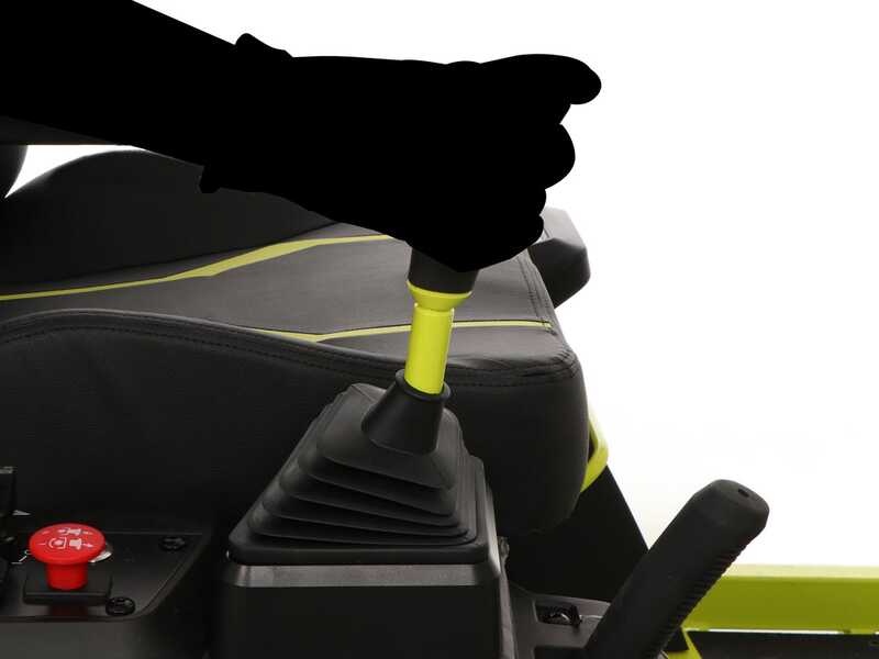 Ryobi ZTRX76 - Trattorino tagliaerba a batteria a raggio zero - 72V/20Ah - taglio da 76cm - 2in1