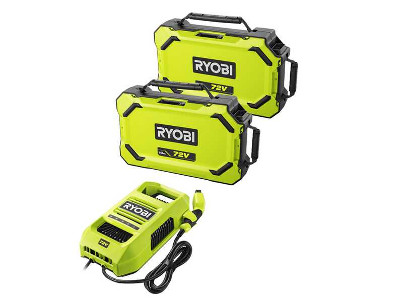 Ryobi ZTRX76 - Trattorino tagliaerba a batteria a raggio zero - 72V/20Ah - taglio da 76cm - 2in1