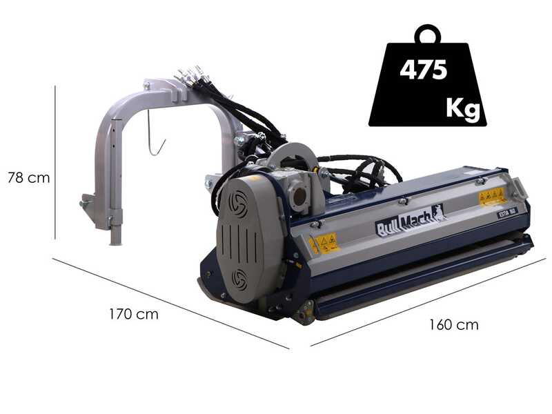 BullMach Estia 140 - Trincia argini laterale per trattore - Serie media