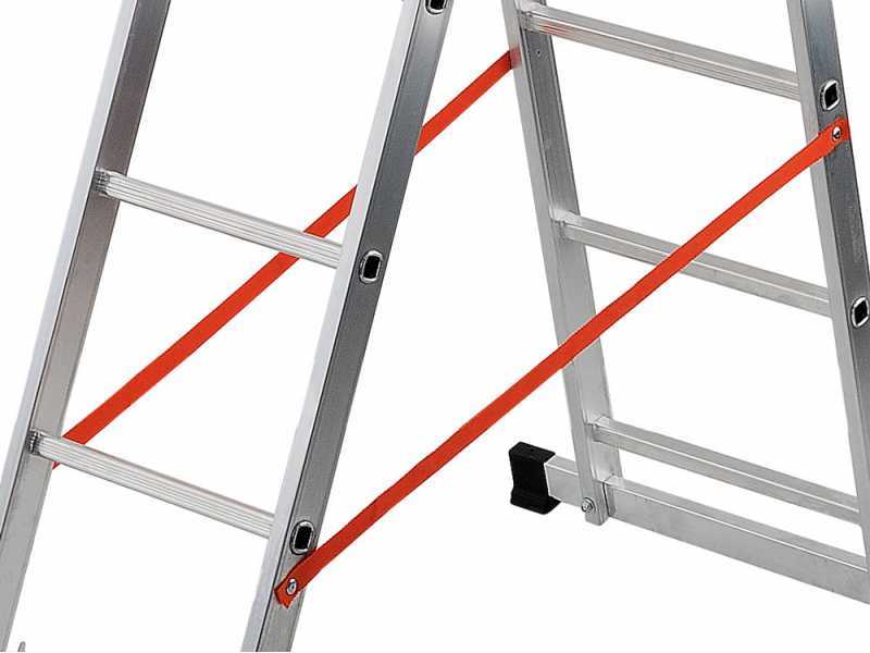 Gierre Modula AL415, 3x9 gradini, 5.40 m - Scala in alluminio - Altezza stimata operativa 6.40 m