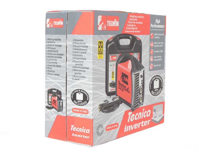 Telwin Tecnica 211/S ACX - Saldatrice Inverter (MMA, TIG) + Kit, corrente continua (DC)