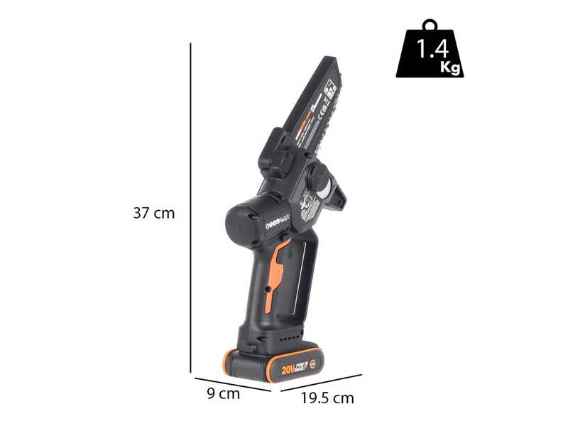 Worx Nitro WG325E - Potatore manuale a batteria - 20V/2Ah