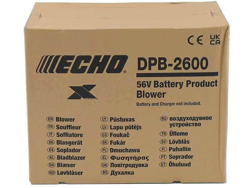 Echo E-Force DPB-2600 - Soffiatore a batteria - SENZA BATTERIA E CARICABATTERIA