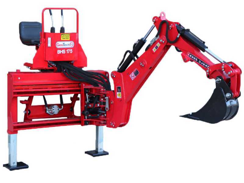 GeoTech Pro BHS 175 - Retroescavatore per trattore con spostamento laterale