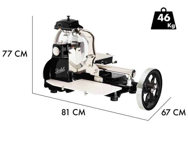 Berkel B3 Nero - Affettatrice a volano - Lama in acciaio al cromo da 300 mm