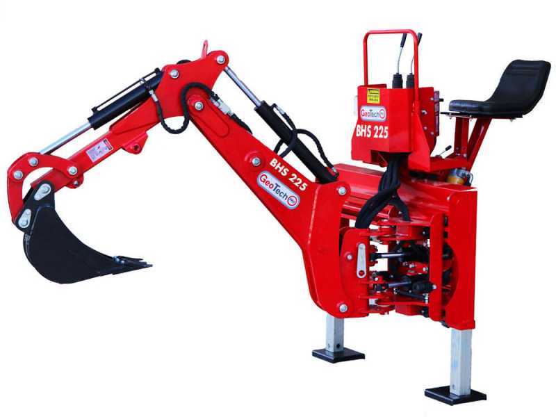 GeoTech Pro BHS 225 - Retroescavatore per trattore con spostamento laterale