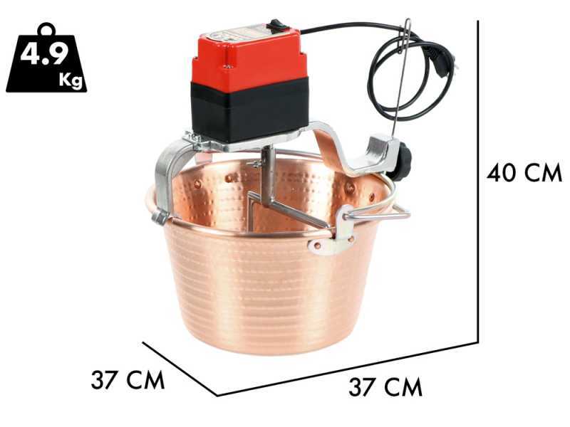 NuovaFac Cuoca Automatica - Paiolo elettrico in rame martellato a induzione - 9L - 24W