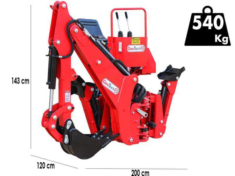 GeoTech Pro BHF 175 - Retroescavatore per trattore fisso