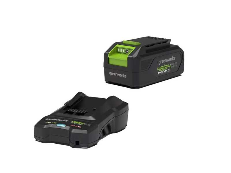 Greenworks GD48TCS - Elettrosega a batteria 48V 2Ah - Lama da 30cm