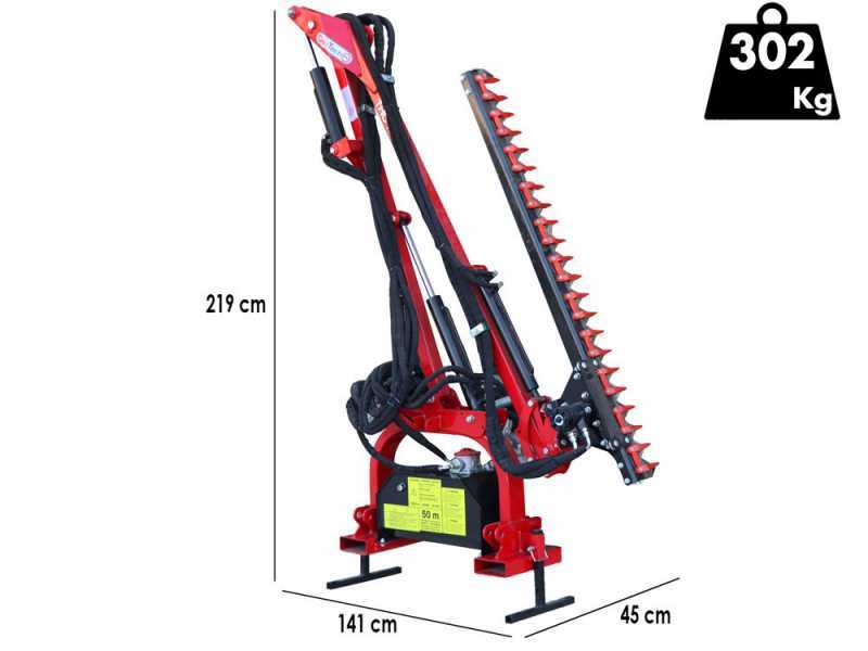 GeoTech Pro THC 175 - Braccio tagliasiepi per trattore