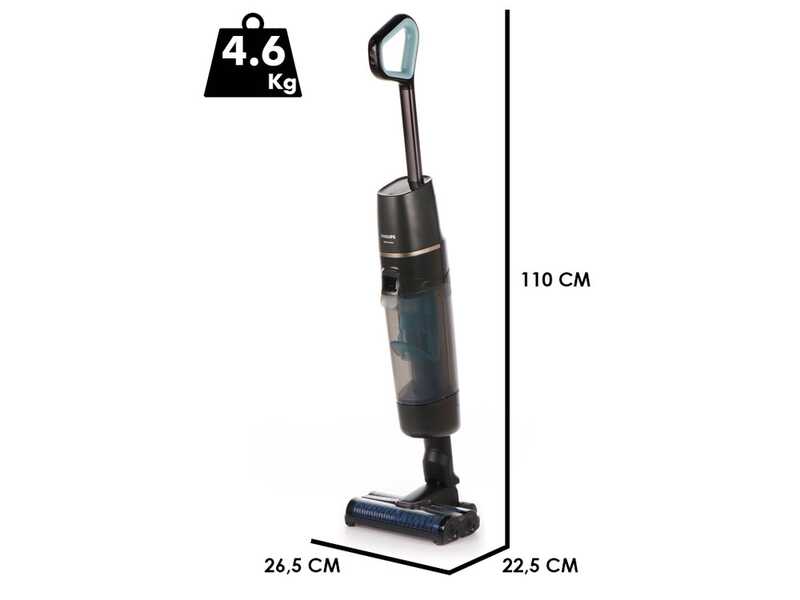 Philips AquaTrio 7000 XW7110/01 - Lavapavimenti a batteria 3 in 1: lava asciuga e aspira