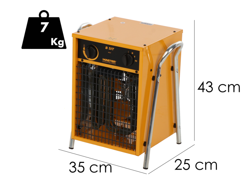 Master B 5 EPB - Generatore di aria calda elettrico con ventilatore - 5 kw