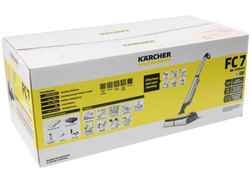 Karcher FC 7 Cordless EU - Lavapavimenti a batteria 3 in 1: lava, asciuga, aspira