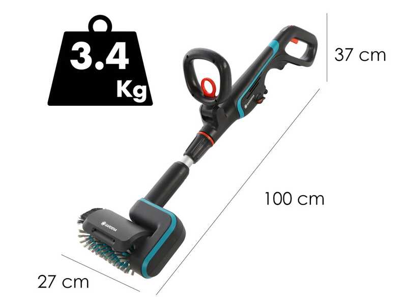 Dimensioni della Lavapavimenti a batteria Gardena AquaBrush Patio
