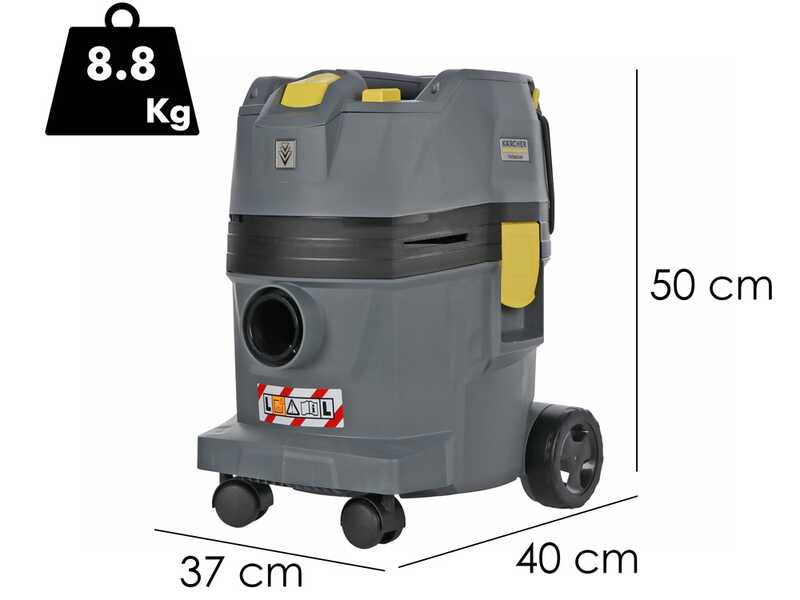 Karcher NT 22/1 Ap Bp L - Bidone aspiratutto a batteria - Fusto 22 l - 36 V - SENZA BATTERIE E CARICABATTERIE