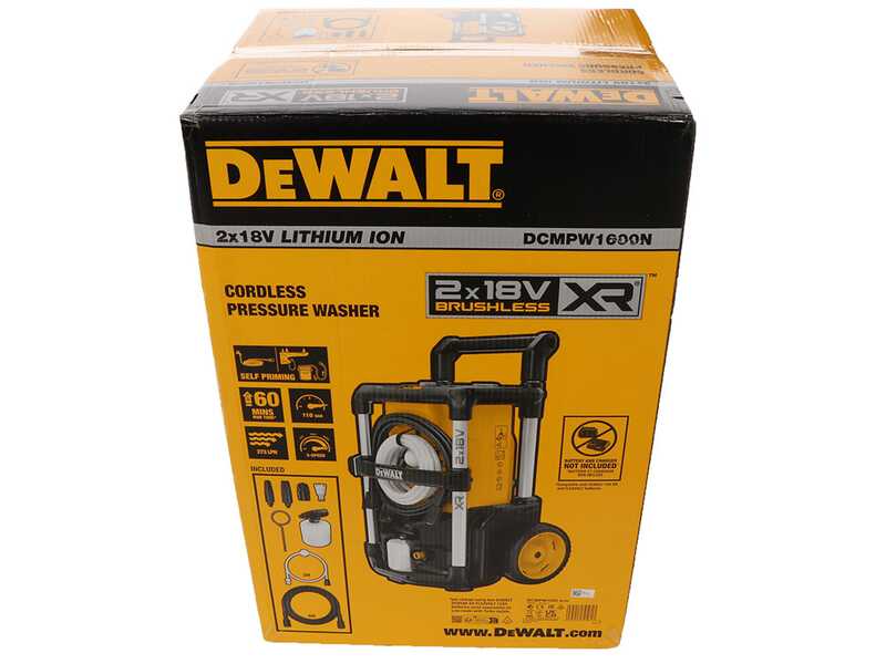 DeWalt DCMPW1600N-XJ  - Idropulitrice a batteria - 110 bar - 5.5 l/min - 2x 18V 5Ah