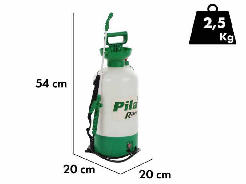 Ribimex PILA 8 - Pompa irroratrice a spalla a batteria - 8 litri - 12V - 4Ah