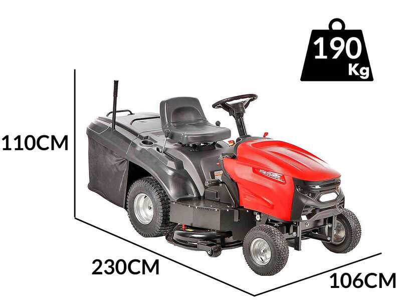 GeoTech RTM 170-960 C - Trattorino tagliaerba - Cambio meccanico - Cesto di raccolta
